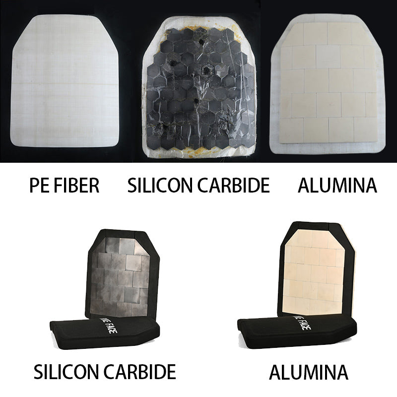 Bulletproof Plate (Ceramic), PE Fiber, Alumina, Silicon Carbide, Highest Grade NIJ IV Ballistic Standard, Advanced Protective Equipment