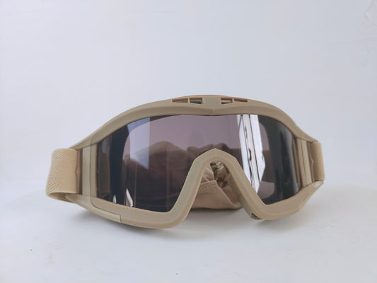 Protective tactical glasses, anti-wind, anti-fog, anti-rain and anti-sun, outdoor sports cycling goggles, lenses can be replaced, a variety of color lenses